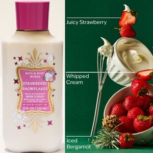 Bath & Body Works Strawberry Snowflakes Body Lotion 8oz NEW